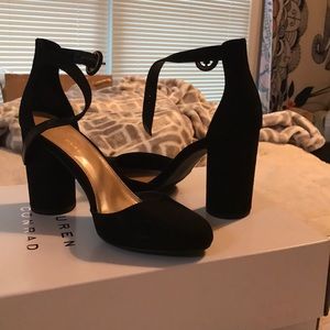 Black thick heels